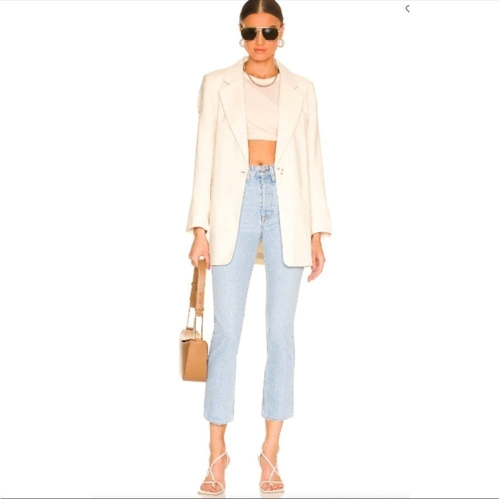 NWT GRLFRND Karolyna High Rise Straight Crop in Indio